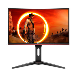 AOC 24-Inch Curved Frameless Gaming Monitor FHD 1920 X 1080 1500r VA Panel 1ms MPRT 144Hz FreeSync | C24G1