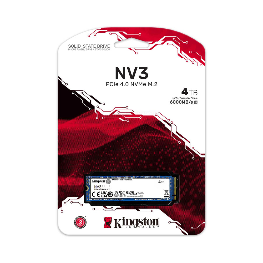 KINGSTON NV3 NVMe M.2 PCIe 4.0 SSD – High-Speed Storage in 4TB | SNV3S/4000G