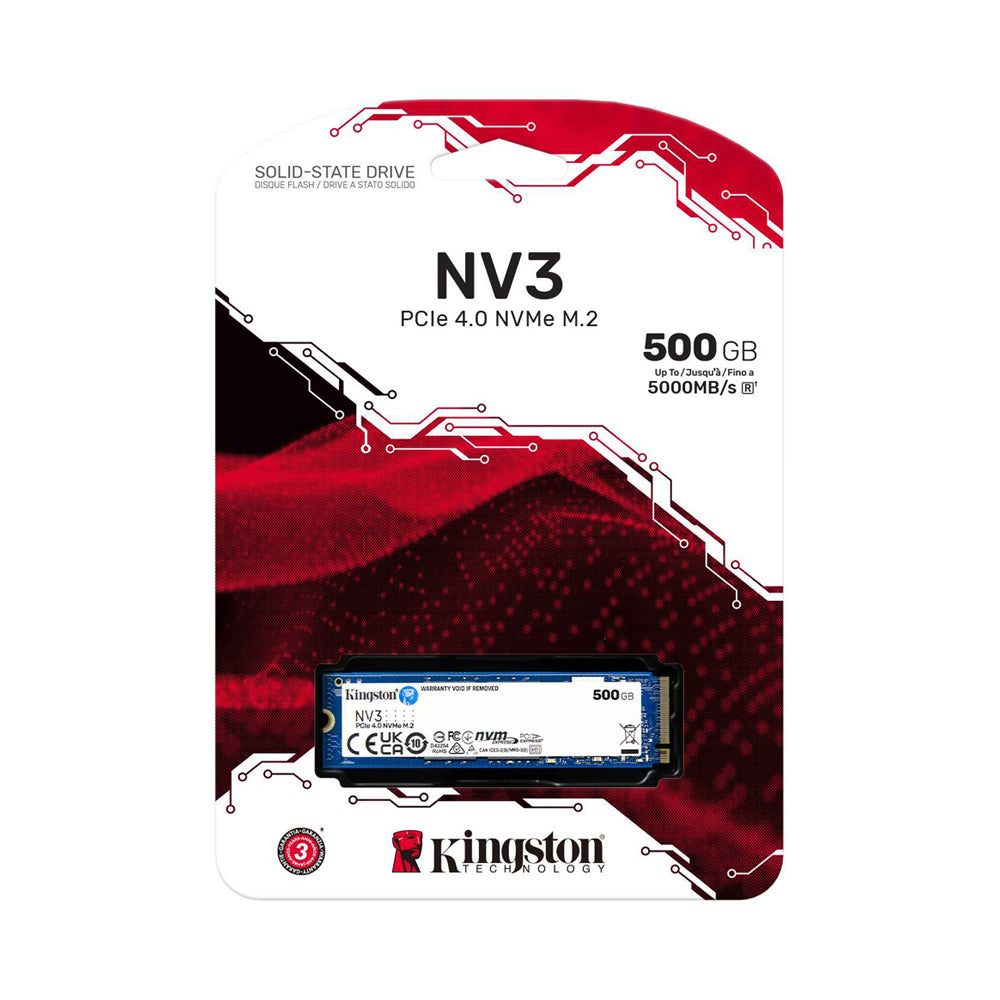 KINGSTON NV3 NVMe M.2 PCIe 4.0 SSD – High-Speed Storage in 500GB | SNV3S/500G