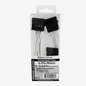 RAIDMAX SLEEVED EXTENSION 4PIN MOLEXTOSATA