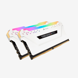 CORSAIR VENGEANCE RGB PRO 16GB 2x8GB DDR4 DRAM 3200MHz C16 WHITE RAM KIT