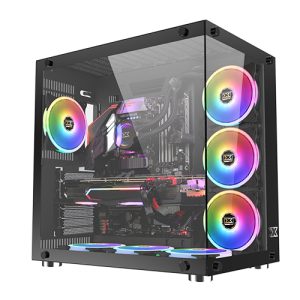 Xigmatek Aquarius Plus Rainbow RGB PC Case with 10 Fan Mounts