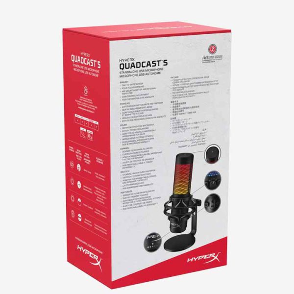 HyperX QuadCast S RGB USB Condenser Microphone for PC