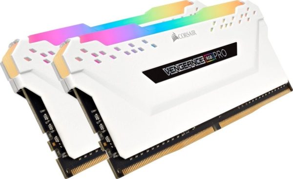 CORSAIR Vengeance RGB Pro WH 16GB (2 x 8GB), 288-Pin DDR4, 3600hz Gaming Memory White