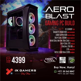 Aero Blast Gaming PC Build - i5 10th gen, Gtx 1660 Super, 256gb ssd, 1tb hdd