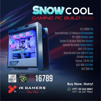 Snow Cool Gaming Pc Build - i9 11th Gen, Rtx 3080 Gpu, 1tb p2 ssd, 2tb hdd