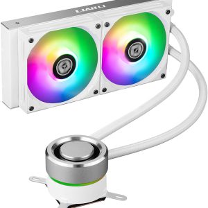 Lian Li Galahad 240 AIO ARGB Liquid CPU Cooler, 240mm Radiator, 4-PIN Fan Power Connector, Aluminum Housing - White Cooler