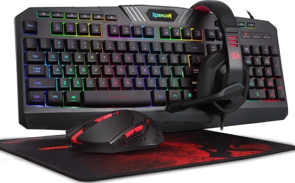 REDRAGON S101 BA-2 WIRED GAMING 4 IN 1 COMBO Keyboard, Mouse, Headset & Mouse Pad
