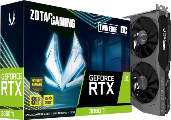 Zotac Gaming GeForce RTX 3060 Ti Twin Edge OC LHR - 8GB GDDR6 GRAPHIC CARD(ZT-A30610H-10MLHR)