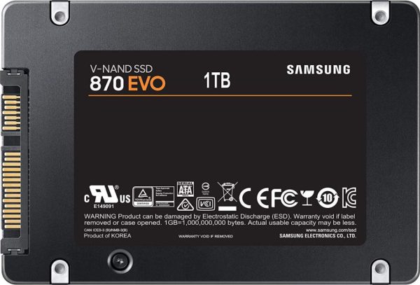 Samsung 870 EVO 1TB SATA 2.5" Internal Solid State Drive (SSD)