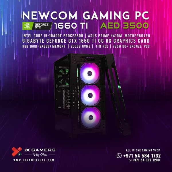 NEWCOM GAMING PC 1660 TI GPU