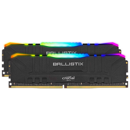 Crucial Ballistix RGB 16GB Kit (2 x 8GB) DDR4-3200 Desktop Gaming Memory (Black)