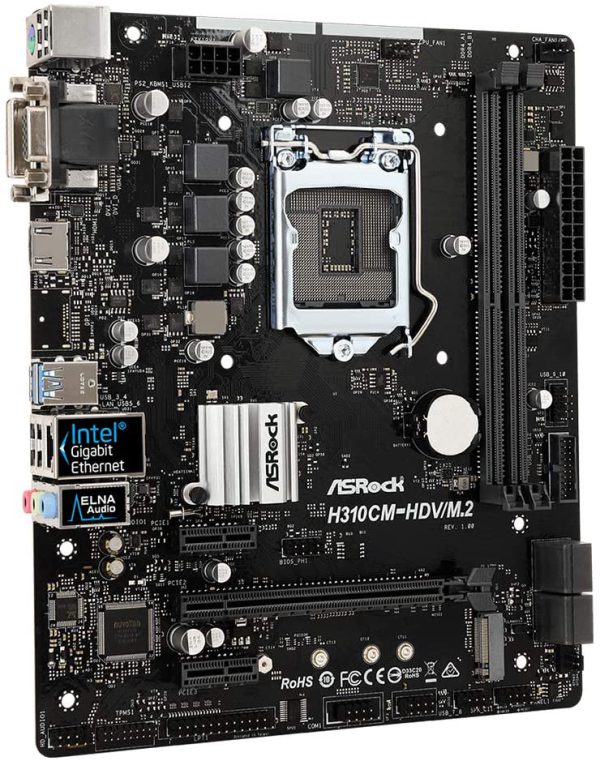 ASRock H310CM-HDV/M.2 DDR4 Motherboard