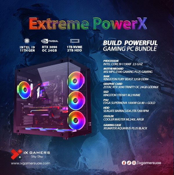 Extreme PowerX- i9-11900f + Rtx 3090 Oc 24Gb
