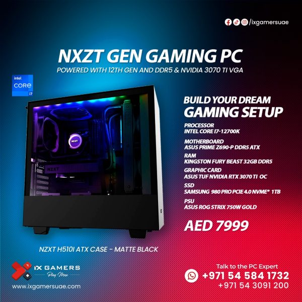 NXZT GEN GAMING PC WITH 12TH GEN , DDR5 & 3070Ti