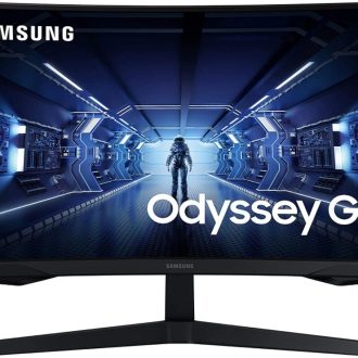Samsung G5 Odyssey 27" Monitor, 1000R Curved Screen, 144Hz, 1ms, FreeSync, WQHD (1440p), HDR10 - Black