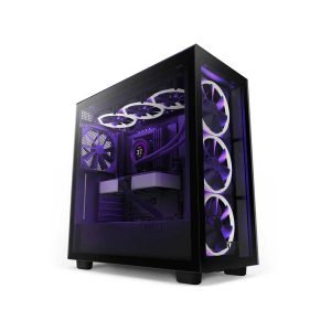 NZXT H7 Elite Premium Black Tempered Glass,ATX Mid Tower Gaming Case- Black