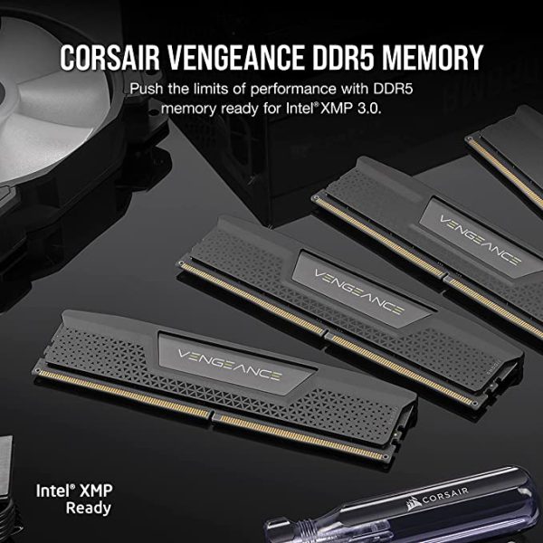 VENGEANCE® RGB 32GB (2x16GB) DDR5 DRAM 6400MHz C38 Memory Kit — Black