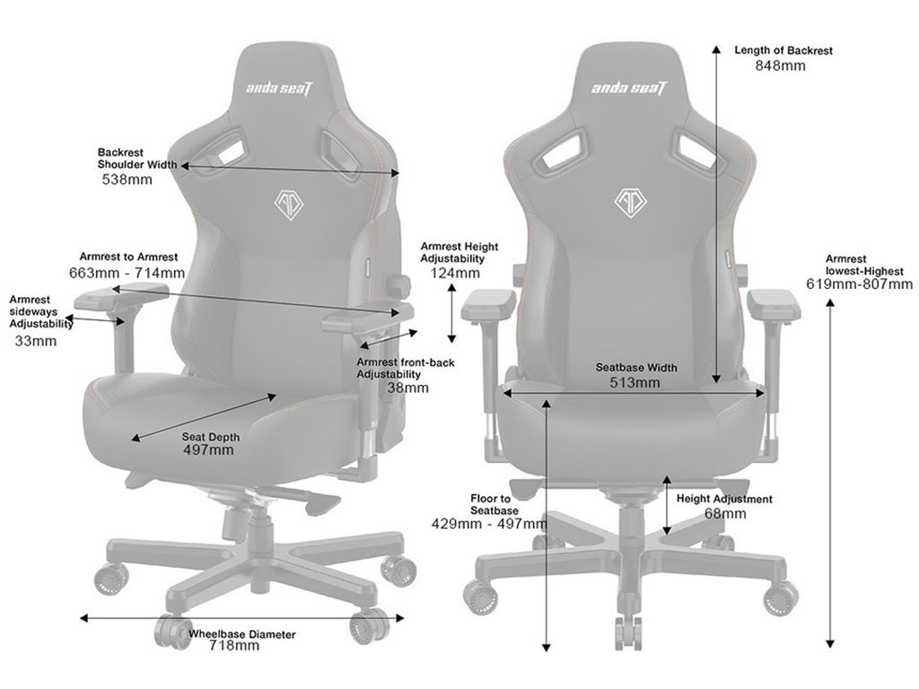 Anda Seat Gaming Chair Kaiser III – Large – Brown04