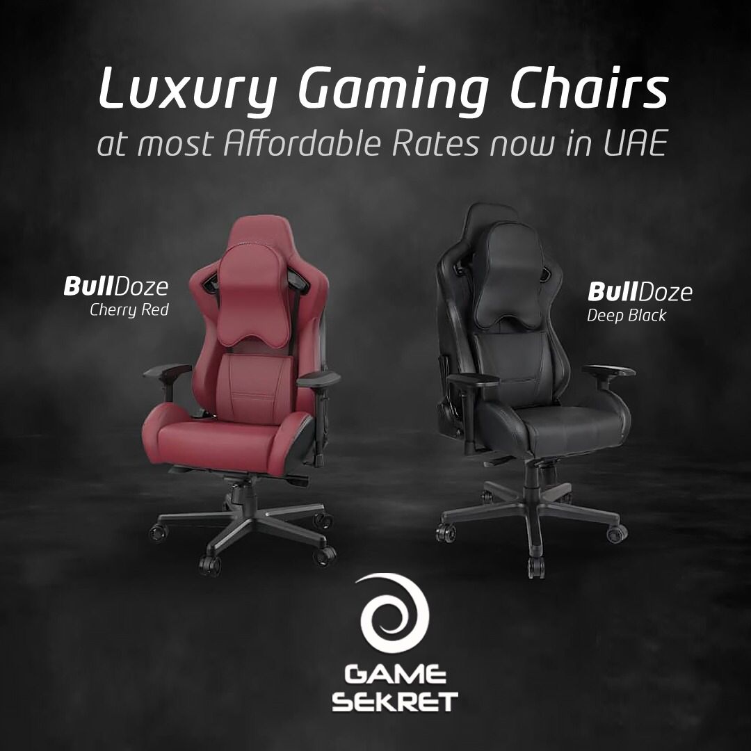 Game Sekret Bull Doze Gaming Chair-(Maroon and Black)