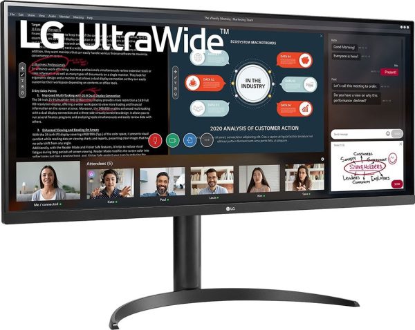 LG 34WP550 34'' UltraWide 75Hz Refresh Rate, 5ms Gtg Response Time Full HD IPS Monitor