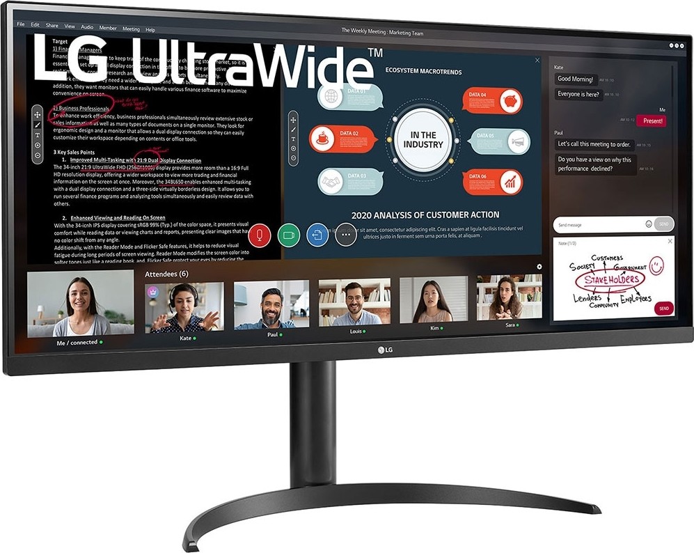 LG 34WP550 34” UltraWide 75Hz Refresh Rate, 5ms Gtg Response Time Full HD IPS Monitor