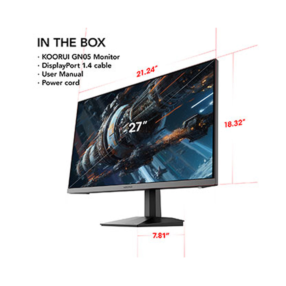 KOORUI 27-Inch Gaming Monitor IPS QHD 2560 x 1440 170Hz 1ms | GN07 - Image 2