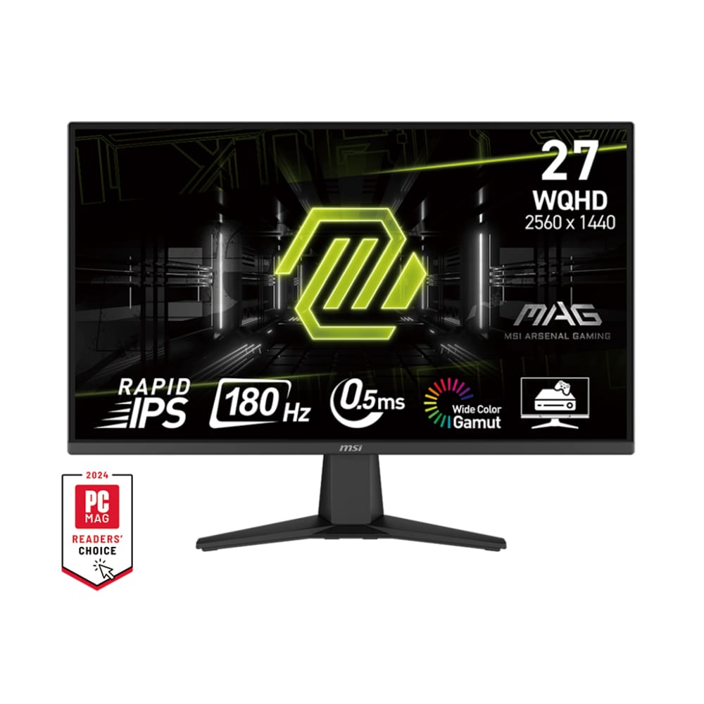 MSI MAG 27-Inch Gaming Monitor 275QF WQHD IPS 180Hz 0.5ms - Black | 9S6-3CE21M-019