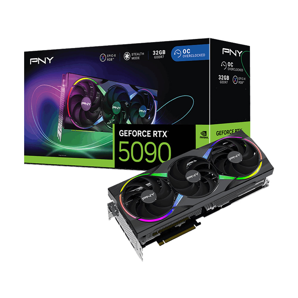 PNY GeForce RTX 5090 32GB OC Triple Fan GDDR7 PCI-Express Graphics Card