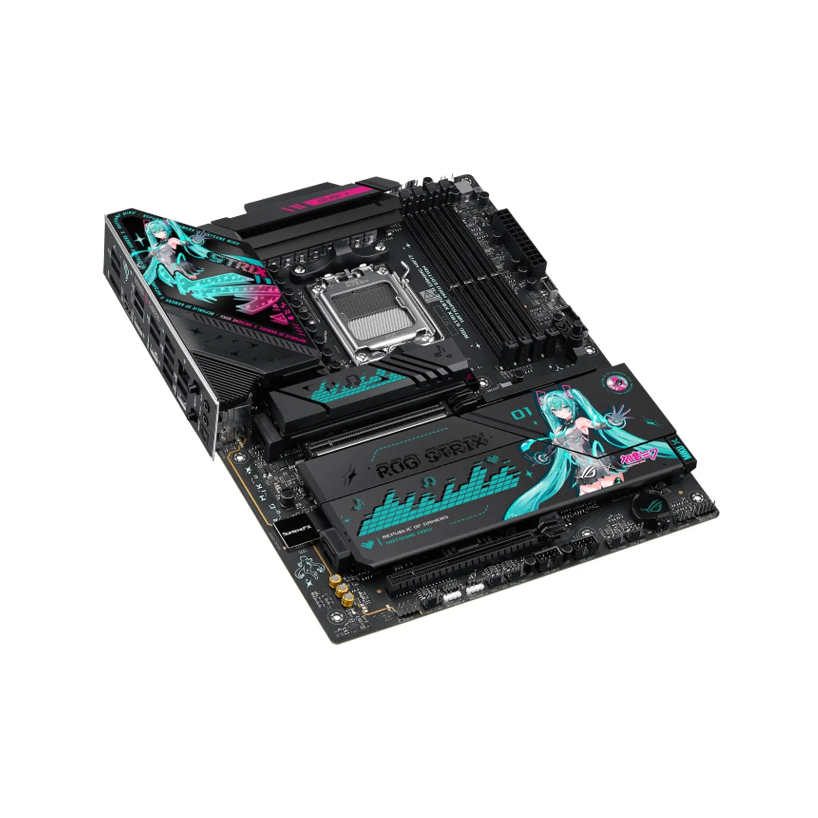 ASUS ROG Strix X870E-H Gaming WIFI-7 Hatsune MIKU Edition AM5 ATX Motherboard, 4x DIMM DDR5 8000+ MT/s (OC), PCIe 5.0 x16 slot, USB4 Type-C, 5GB Ethernet, BT-V5.4 | 90MB1MA0-M0EAY0 - Image 7