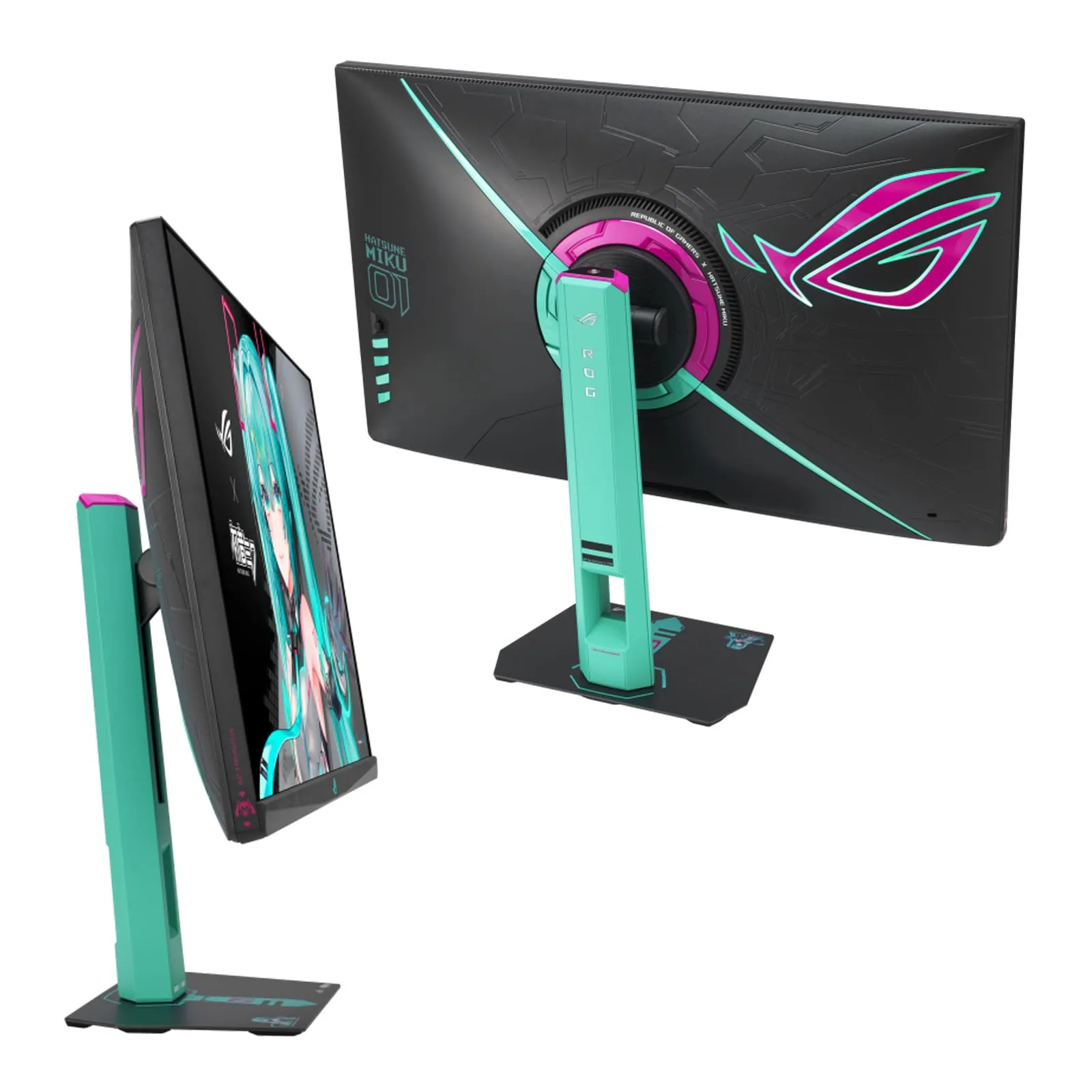ASUS ROG Strix XG27ACMEG-G Hatsune Miku Edition 27-inch Gaming Monitor, 2K (2560x1440), 260Hz OC (Above 144Hz), 0.3ms (min.), Fast IPS, Extreme Low Motion Blur Sync, USB Type-C, G-Sync | 90LM0C7U-B01371 - Image 6