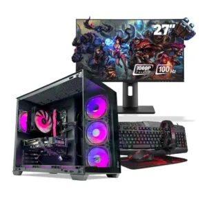 Semi-Pro Gaming PC Bundle - Intel Core i5-12400F | Choose GPU Option | 32GB DDR4 | 27" Monitor & KYB, Mouse & Headset