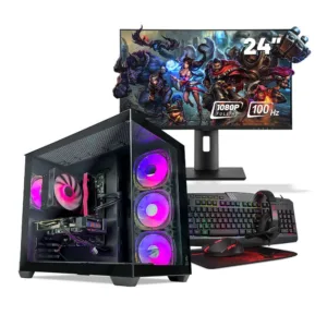 Starter Gaming PC Bundle - Intel Core i5-12400F | Choose GPU Option | 16GB DDR4 | 24" Monitor & KYB, Mouse & Headset